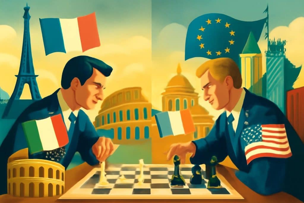 analyse approfondie du duel stratégique entre la france et l'italie, ainsi que l'europe face aux états-unis, pour déterminer quel camp domine sur la scène internationale.